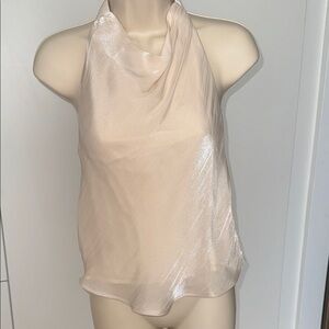 H&M Shimmering Cream Halter Blouse